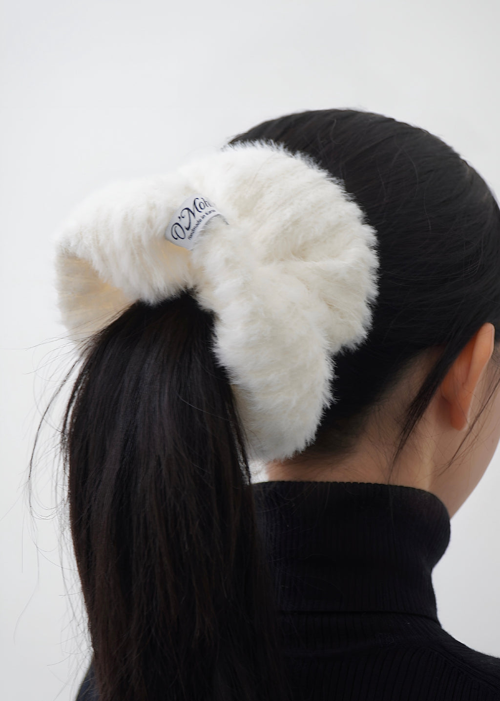 White Plush Scrunchie