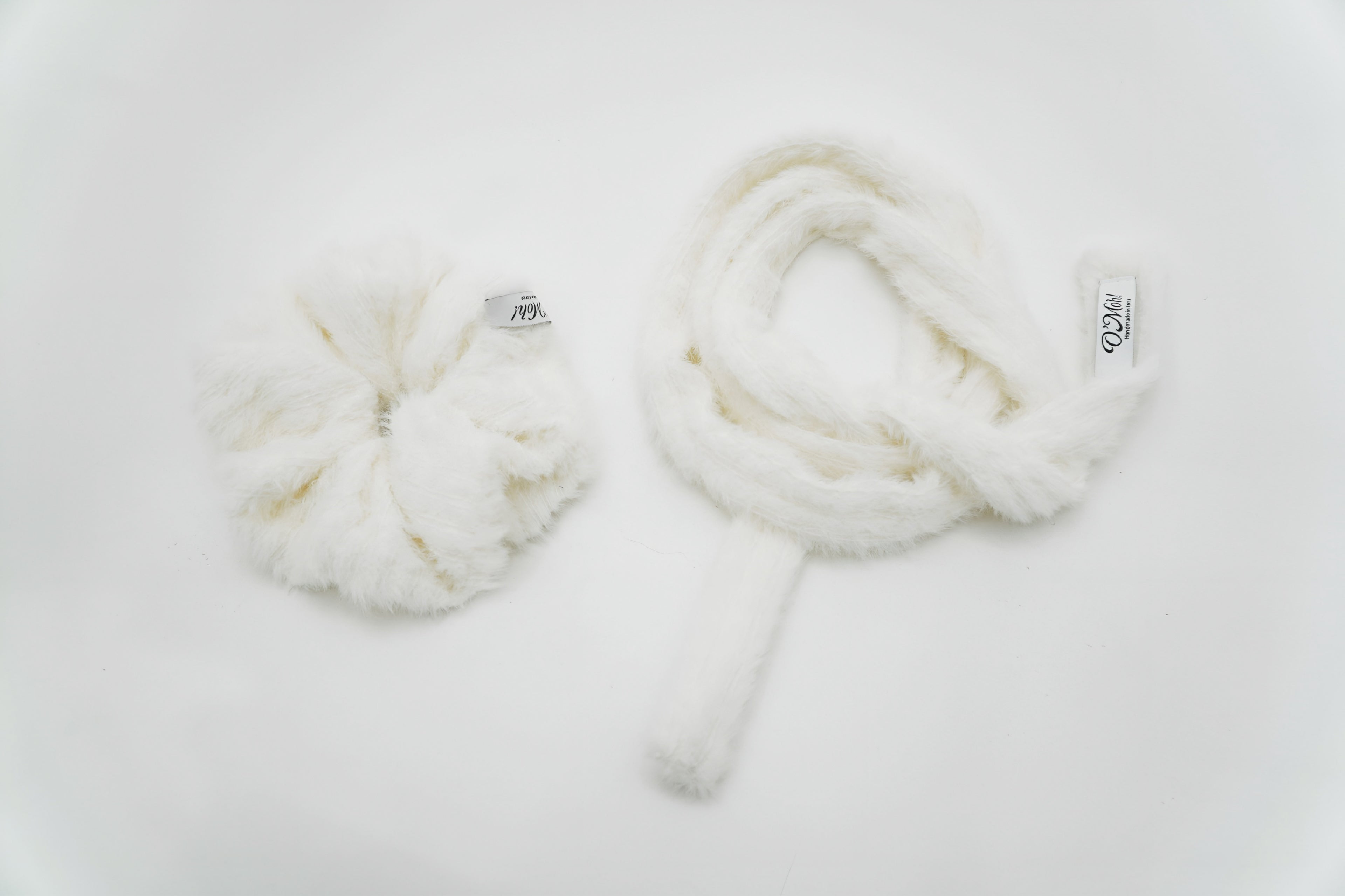 White Plush Scrunchie