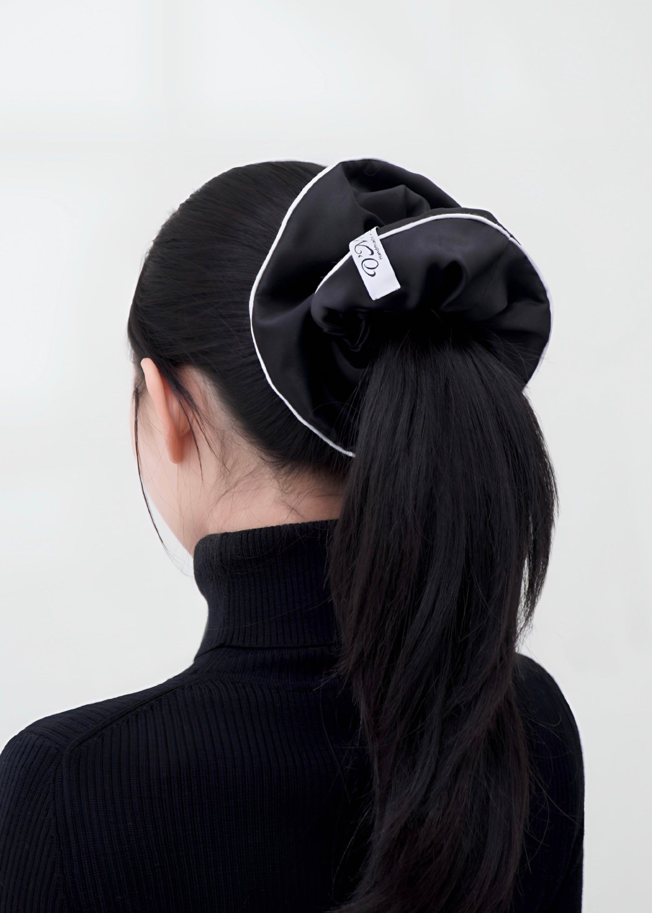 Black Silk Scrunchie