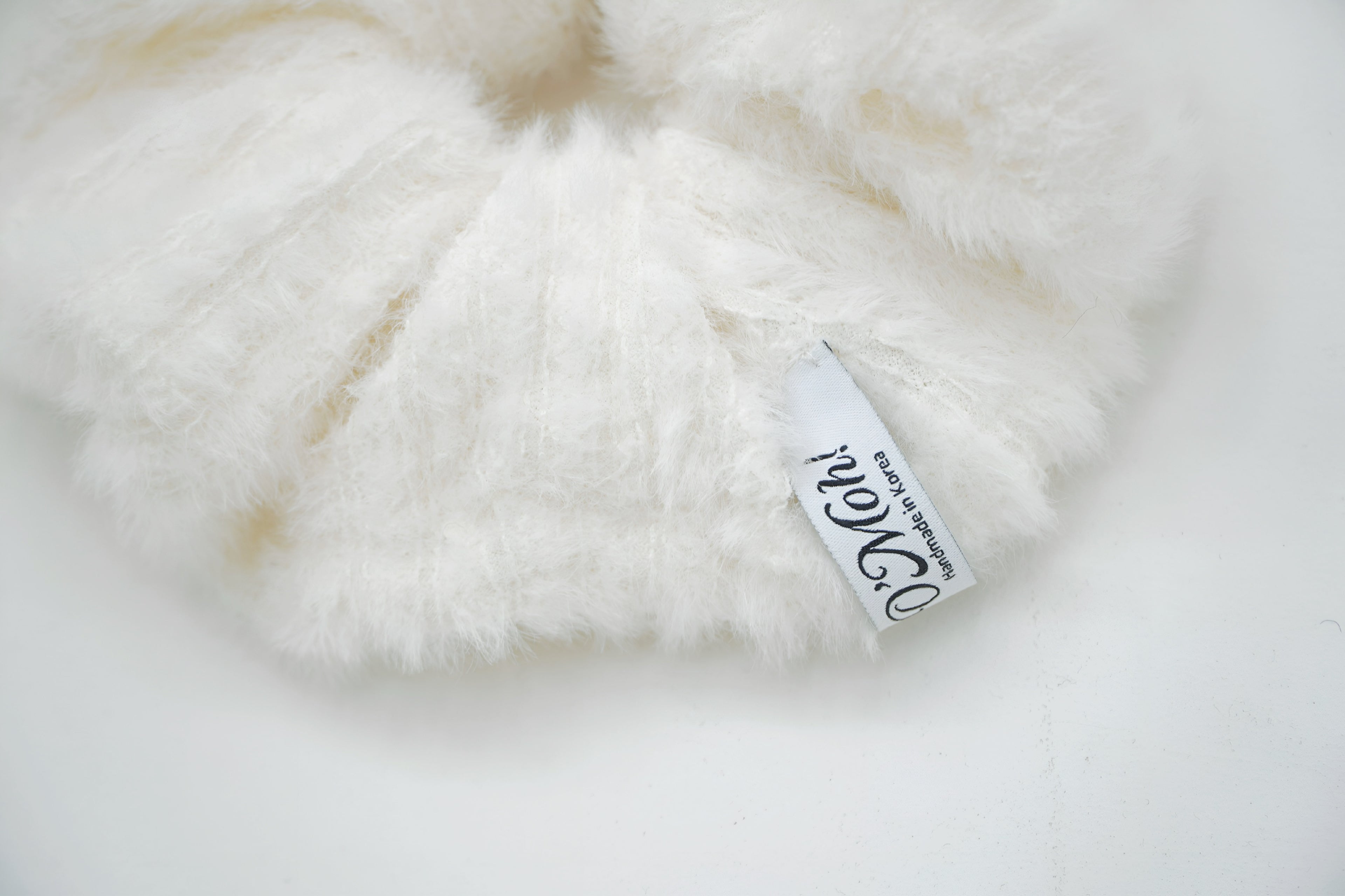 White Plush Scrunchie