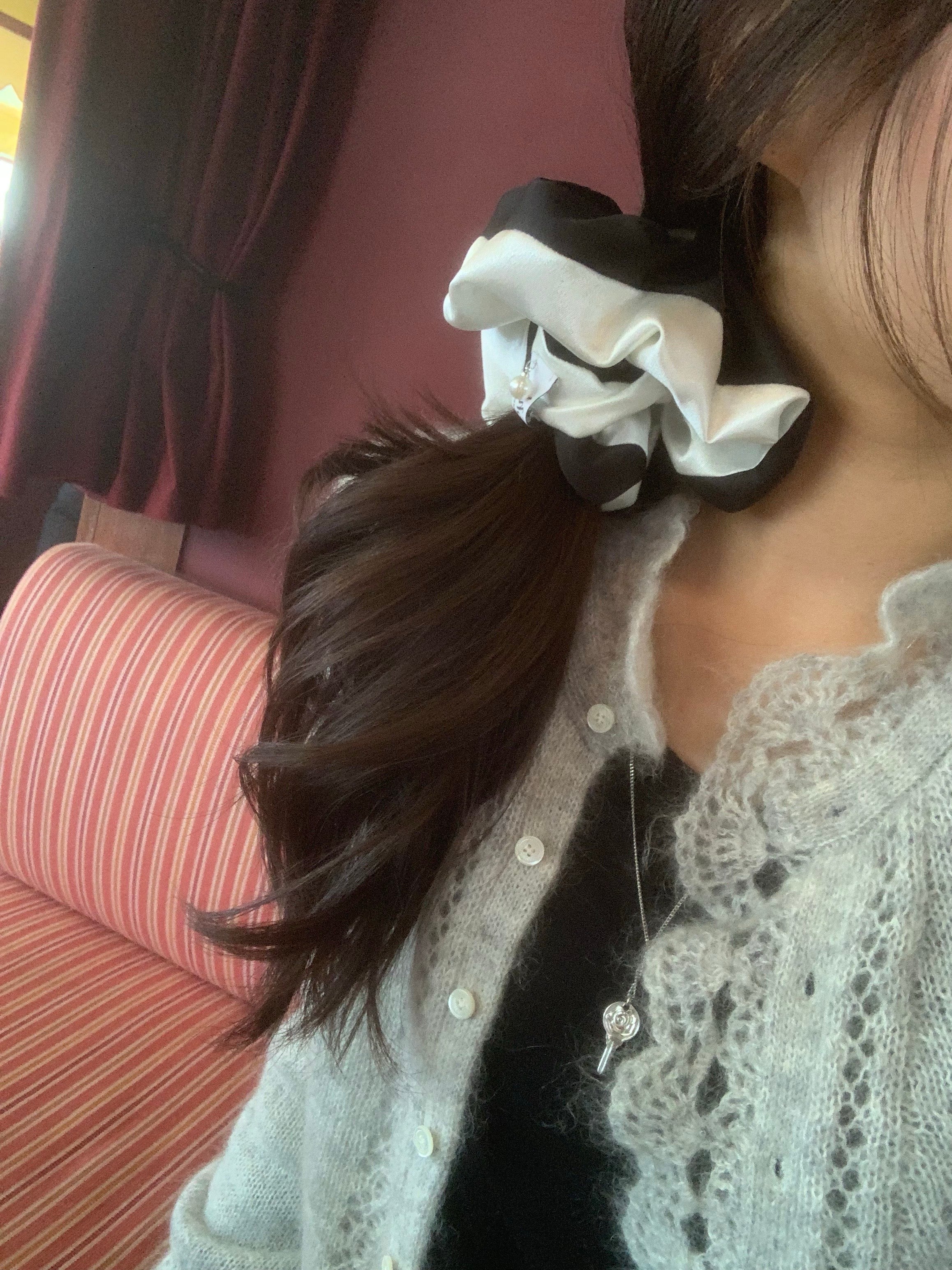 Luna Pearl | Satin Scrunchie