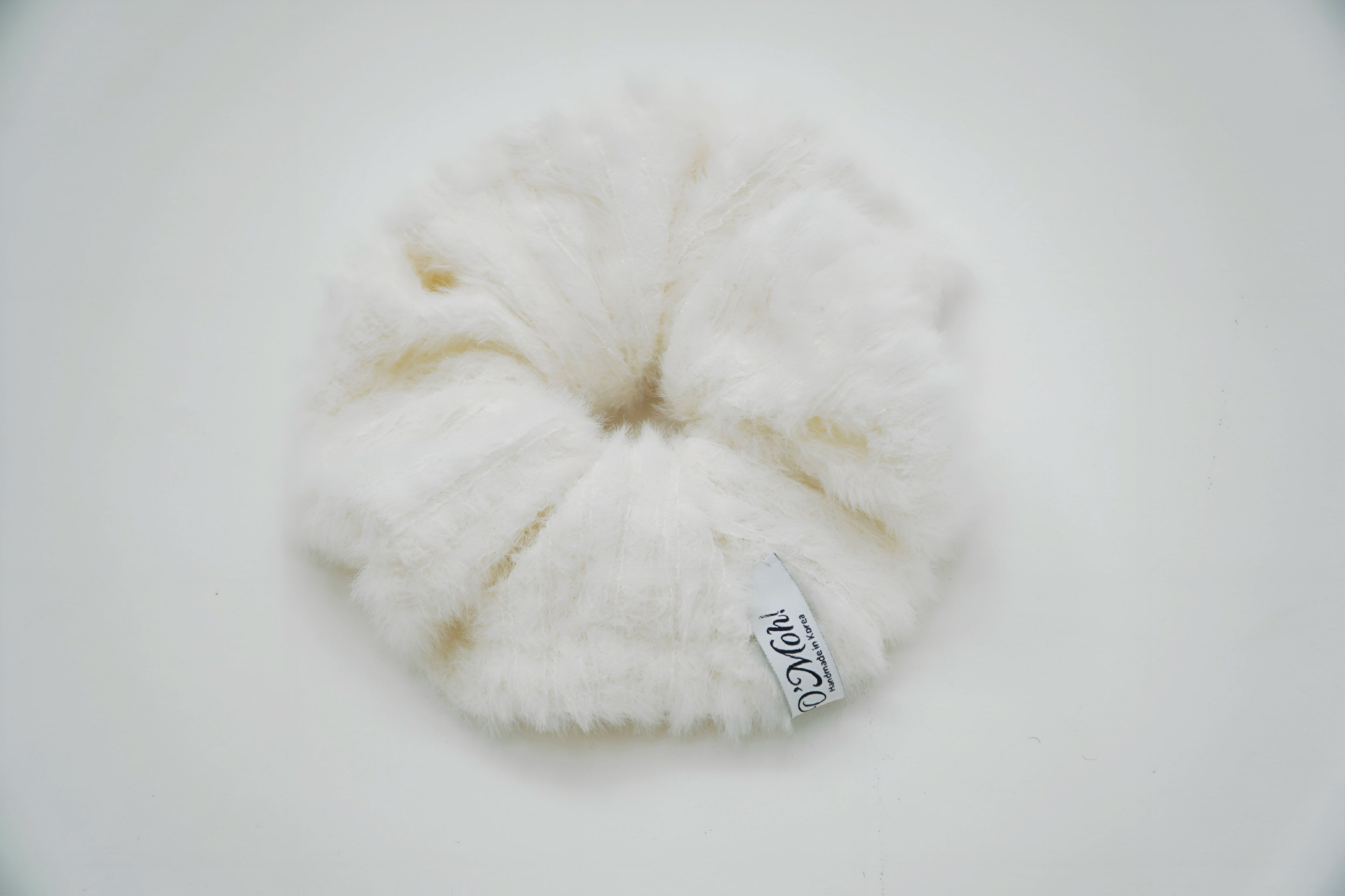 White Plush Scrunchie