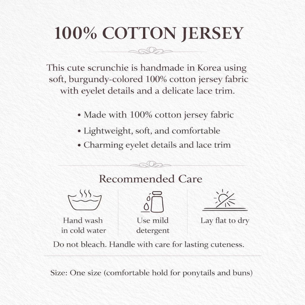 Burgundy Lace Scrunchie