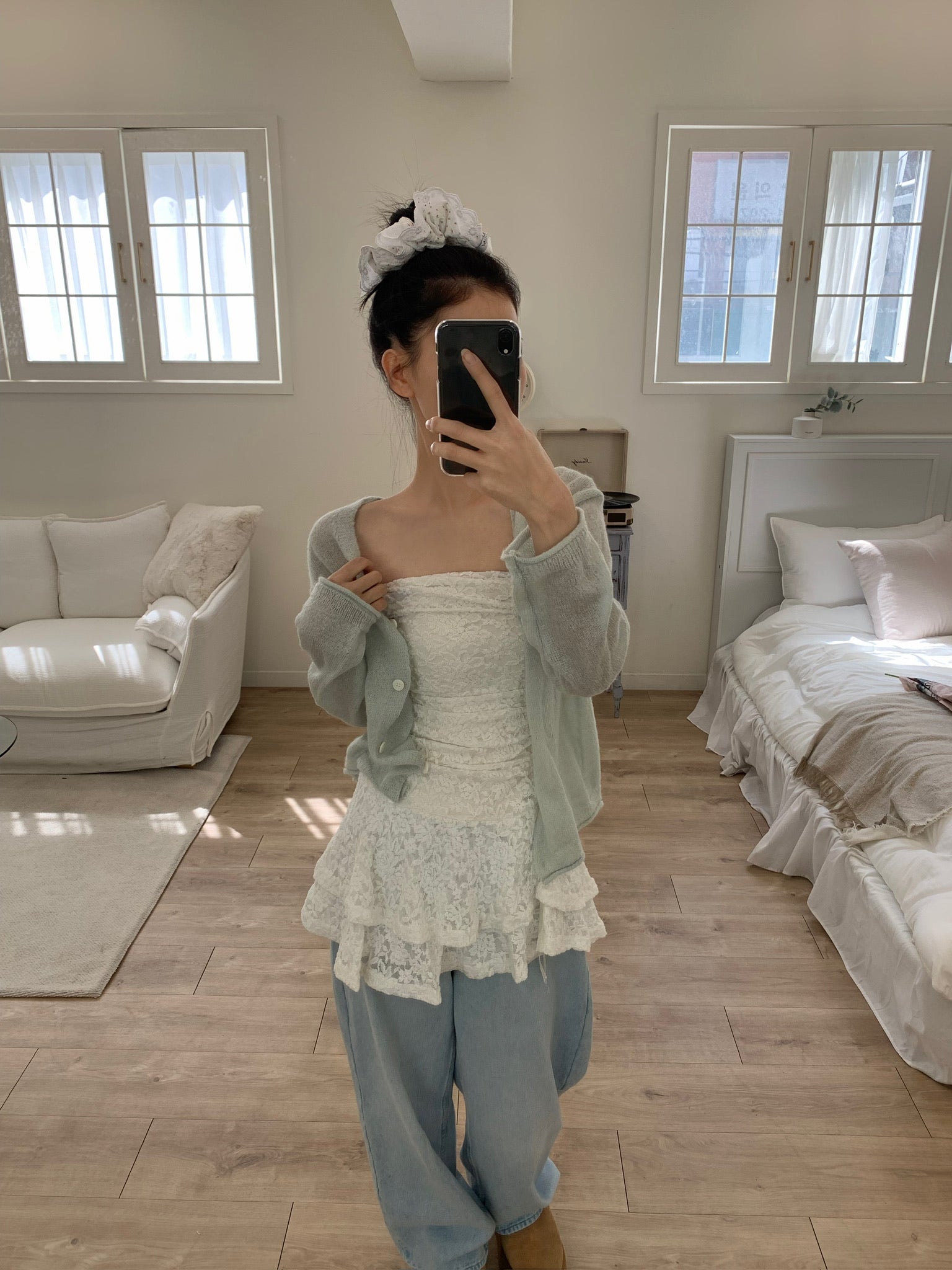 Spring Bloom | Lace Scrunchie