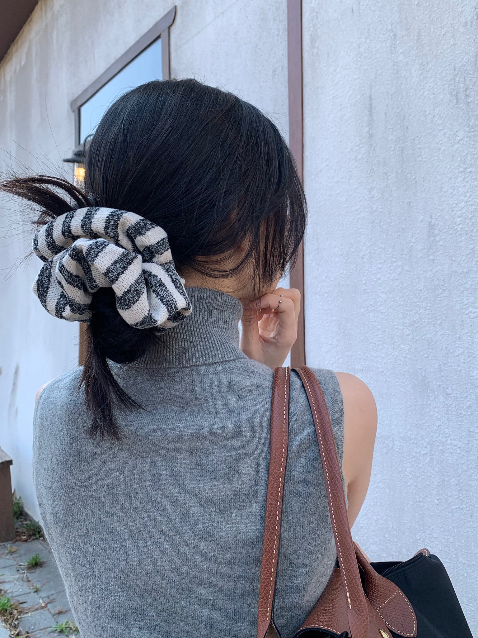 Cozy Oat | Knit Scrunchie