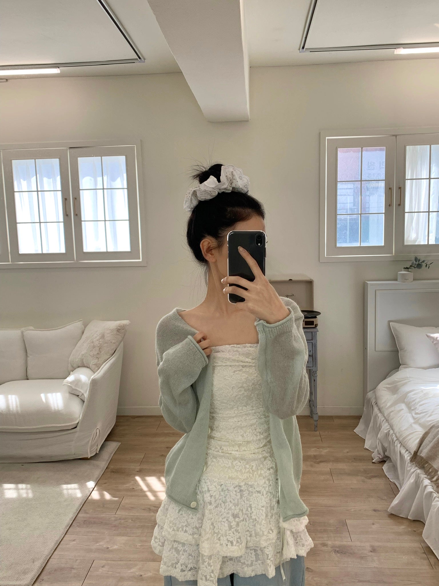 Spring Bloom | Lace Scrunchie
