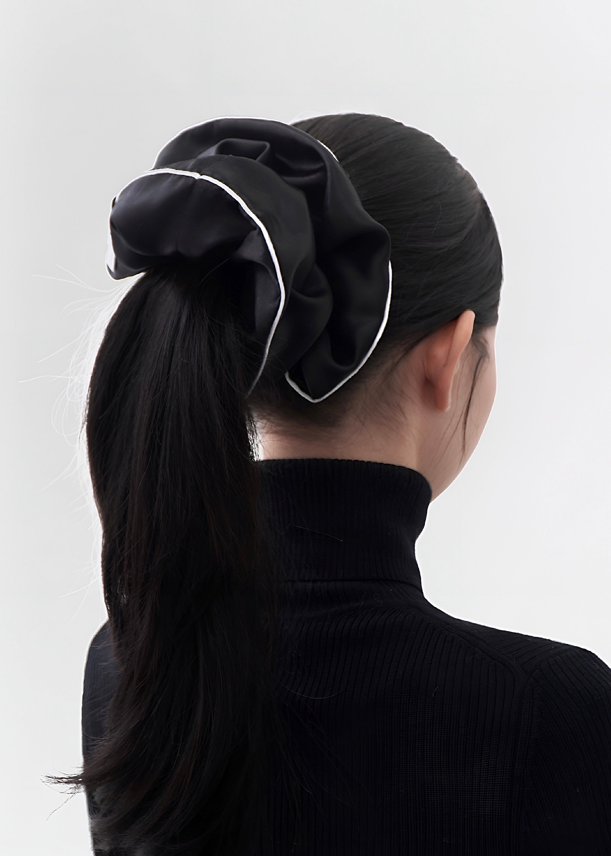Black Silk Scrunchie