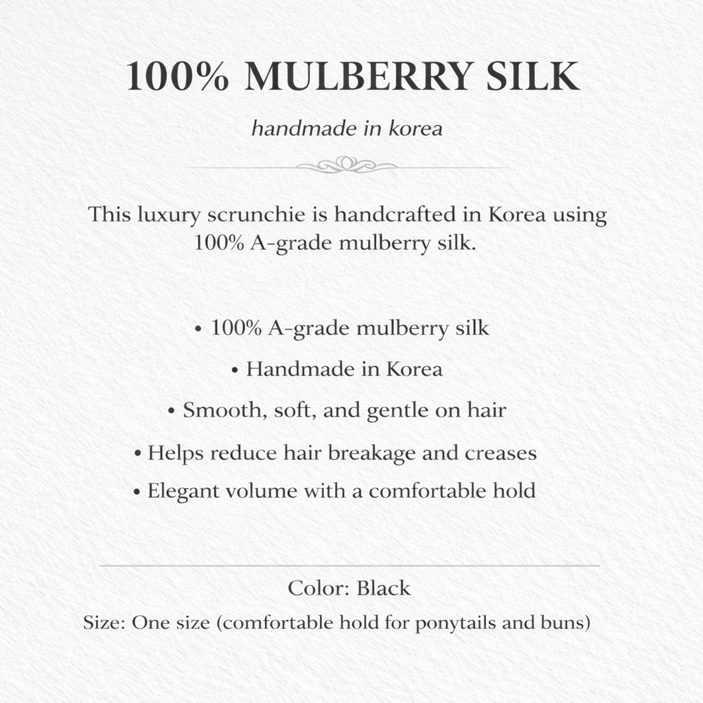Black Silk Scrunchie