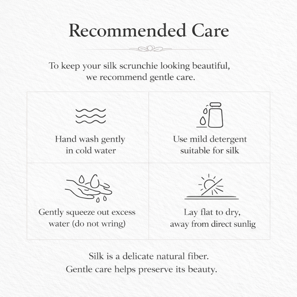 Black Silk Scrunchie