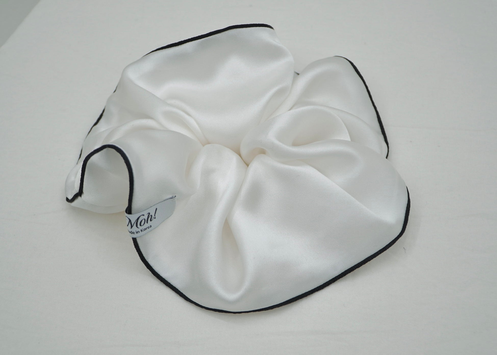 White Silk Scrunchie