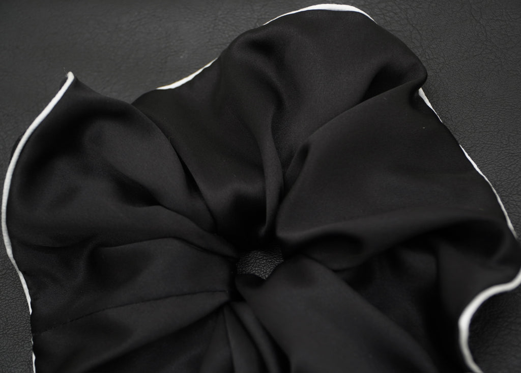 Black Silk Scrunchie
