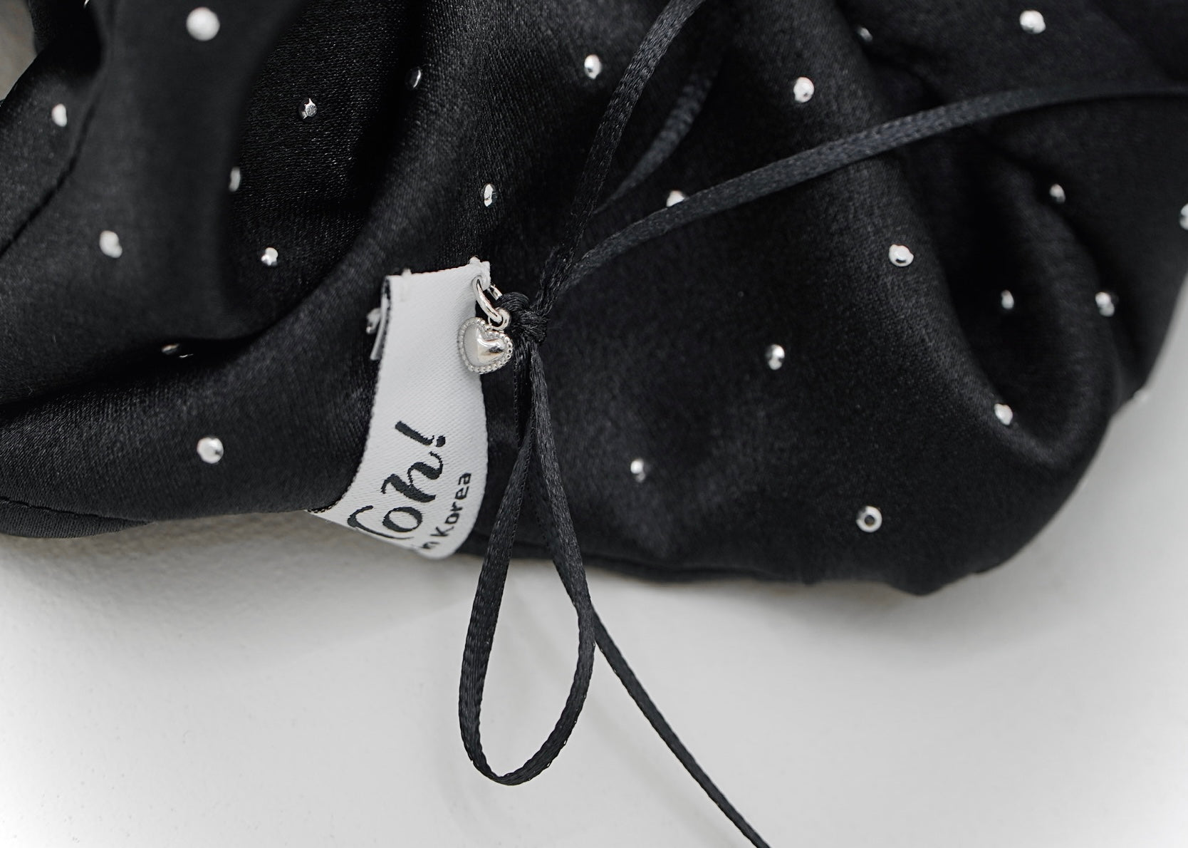 Black Studded Scrunchie