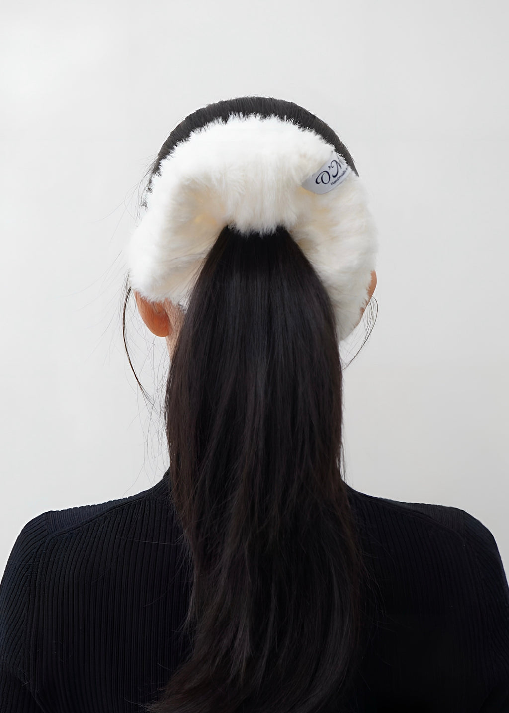 White Plush Scrunchie