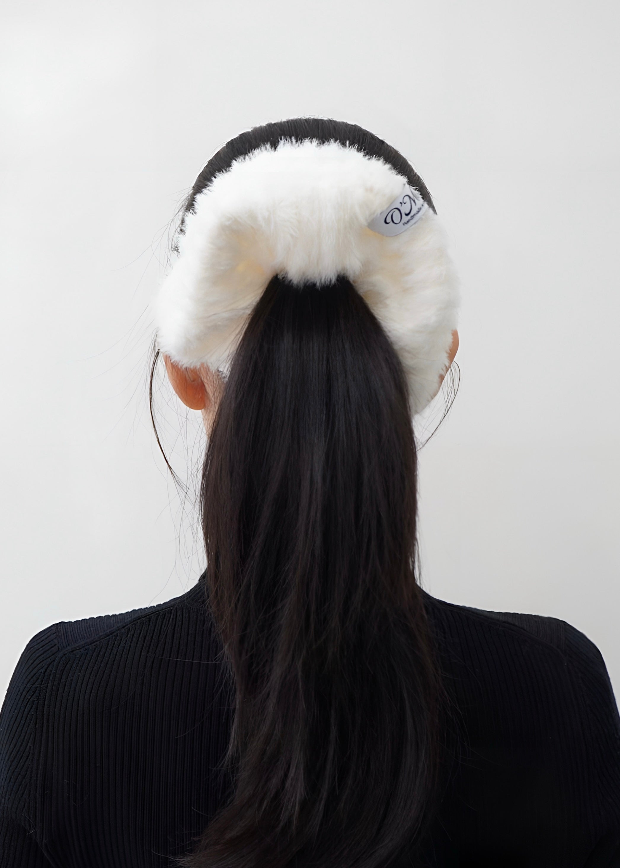 White Plush Scrunchie