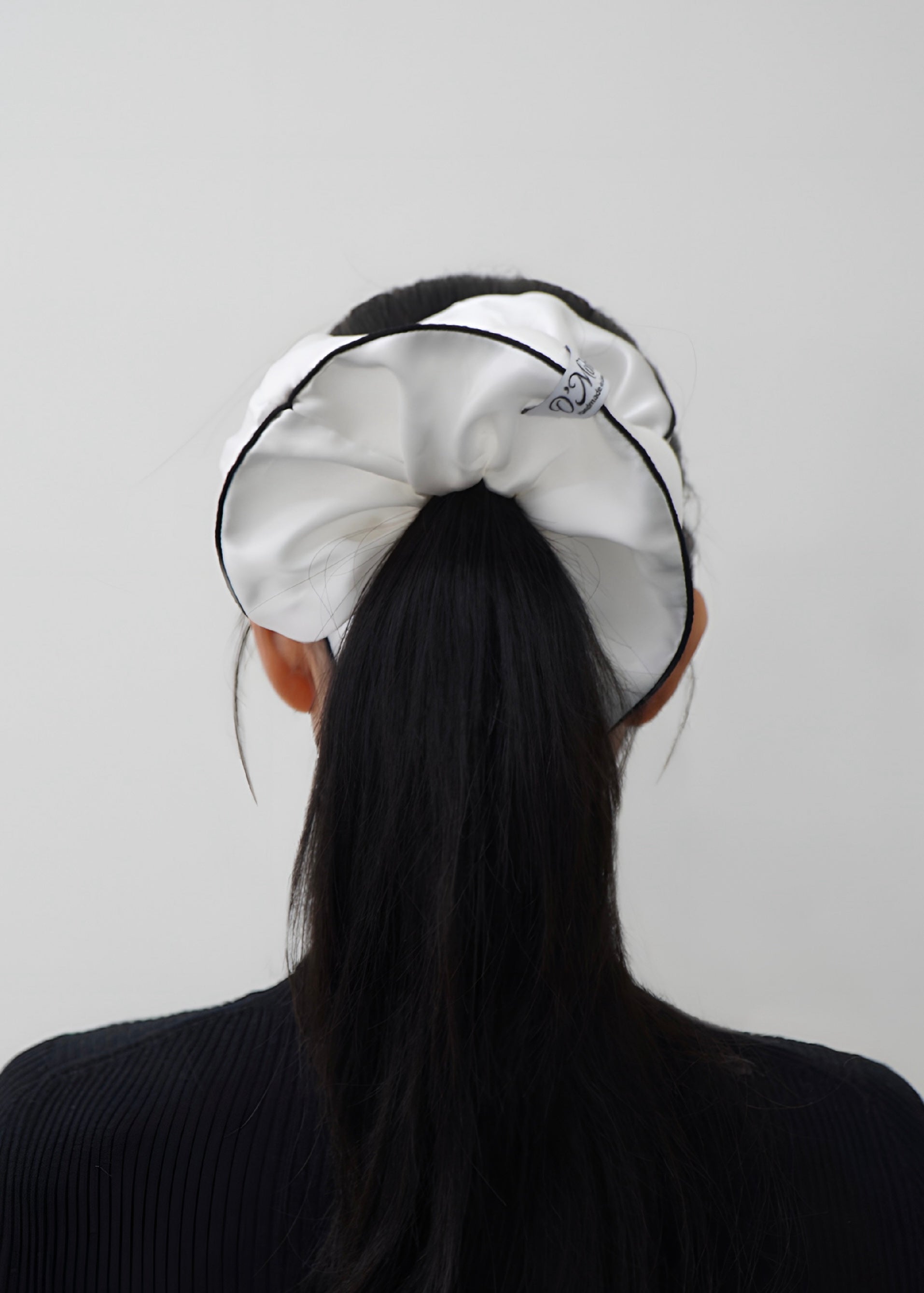 White Silk Scrunchie