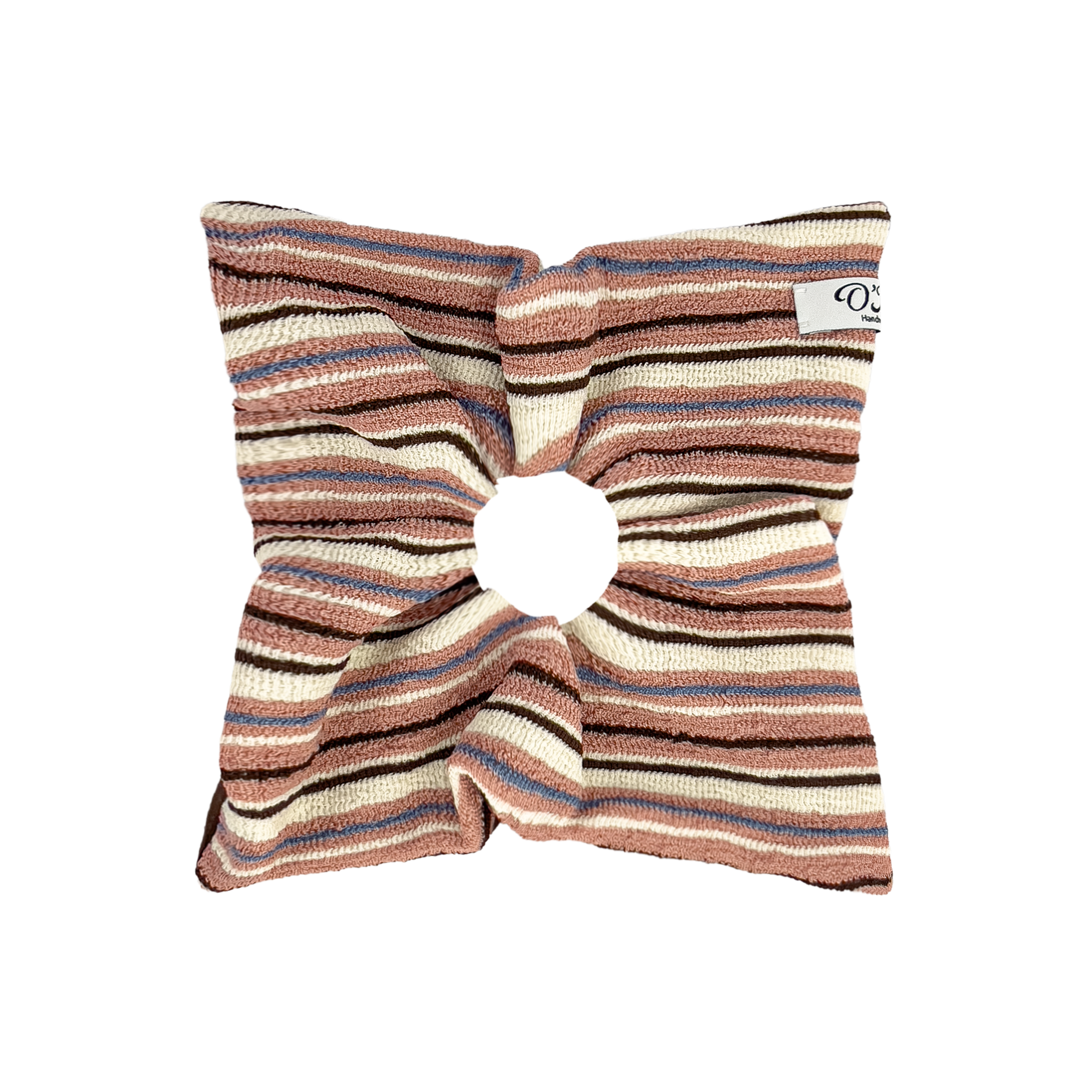Neapolitan Dream | Two-Tone Striped Square Scrunchie