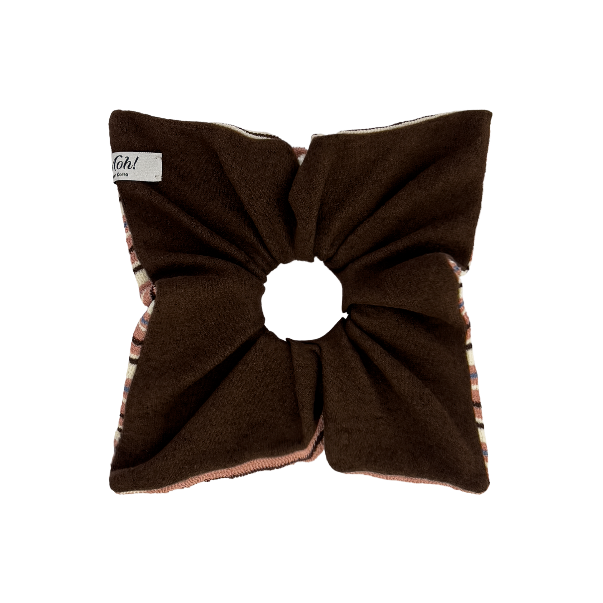 Neapolitan Dream | Two-Tone Striped Square Scrunchie