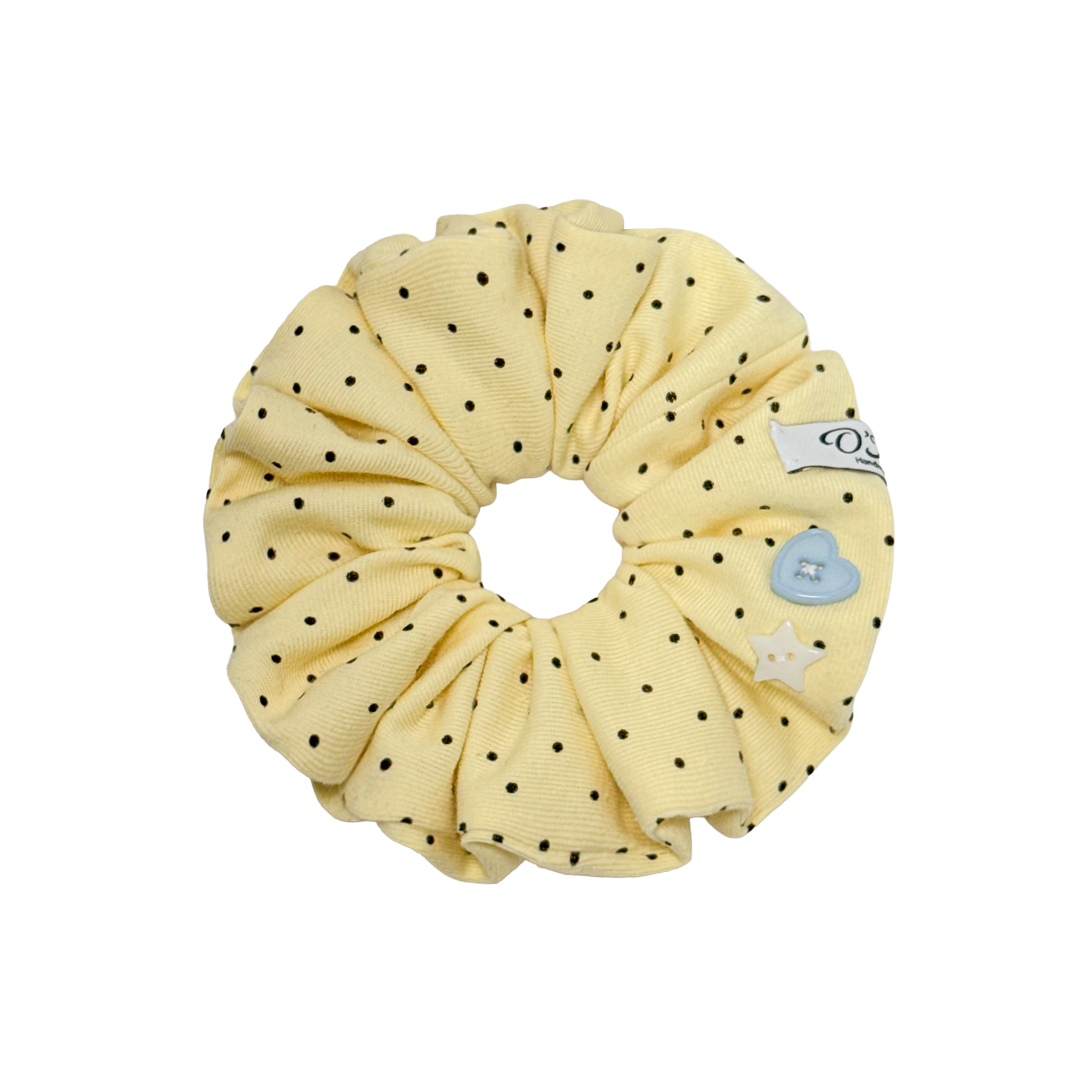 Button Dot | Cotton Scrunchie