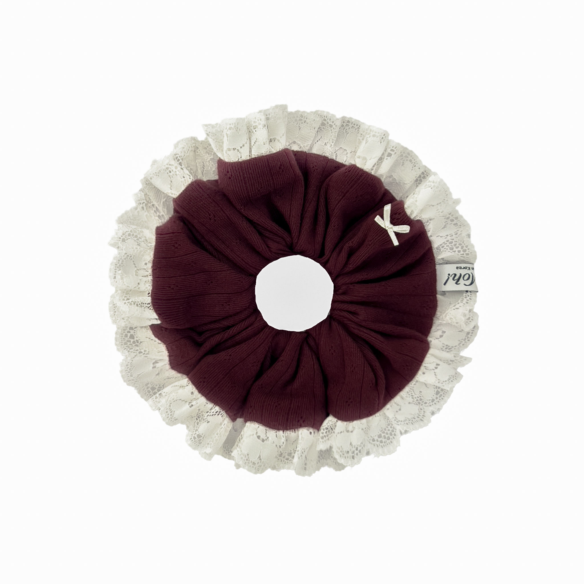 Soft Burgundy | Lace Scrunchie