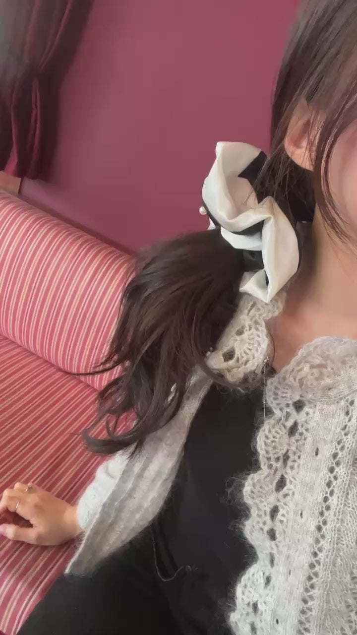 Luna Pearl | Satin Scrunchie
