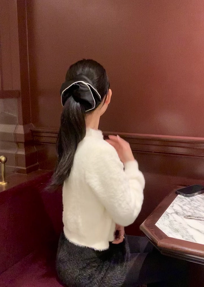 Black Silk Scrunchie